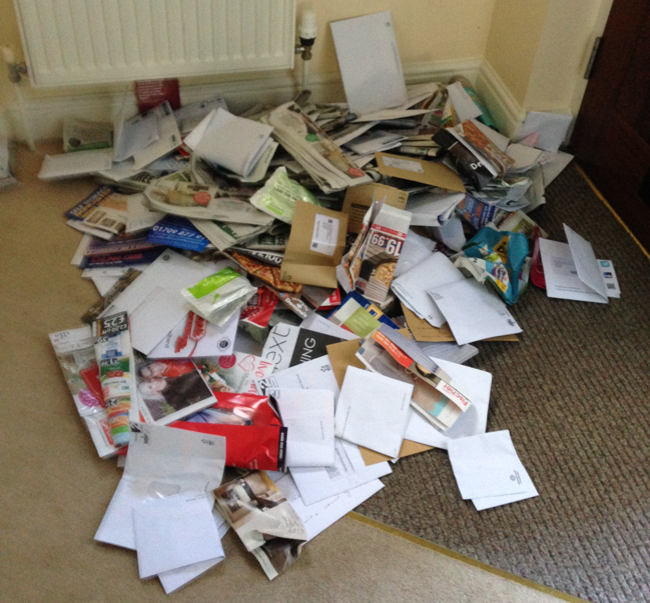 Tonnes of mail left behind